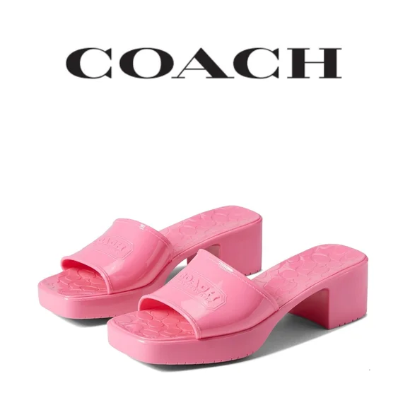 Coach Scarlett Rubber Sandal Pink Size 6 B (M) - Picture 6 of 8